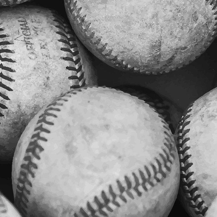 Baseballs Black & White Graphic Illustration Design Coffee Mug Gallery Image 2
