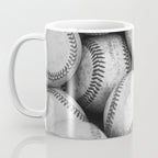 Baseballs Black & White Graphic Illustration Design Coffee Mug Gallery Image 3