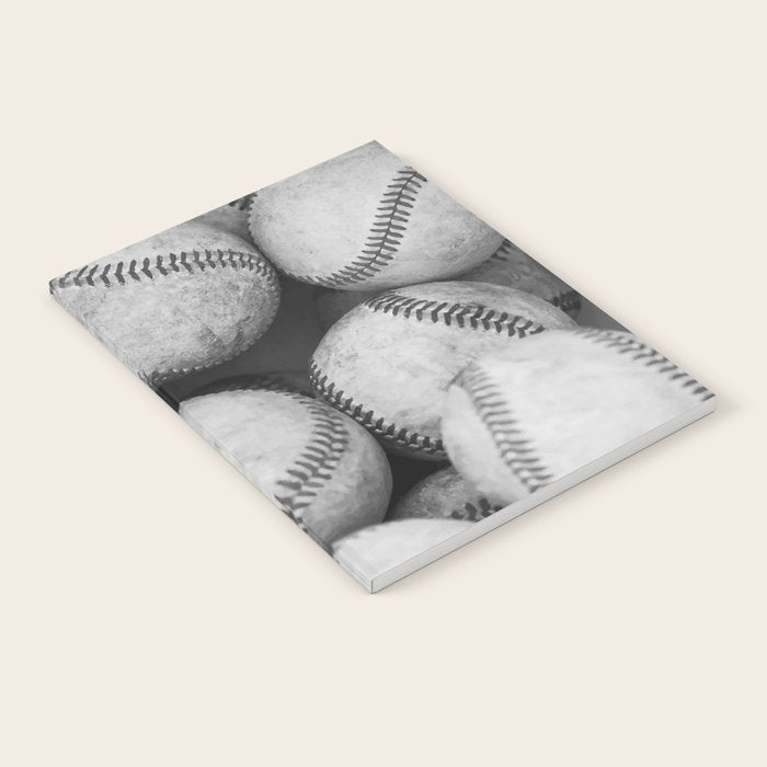 Baseballs Black & White Graphic Illustration Design Notebook Gallery Image 2