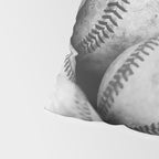Baseballs Black & White Graphic Illustration Design Pillow Sham Gallery Image 4