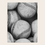 Baseballs Black & White Graphic Illustration Design Poster Gallery Image 4