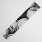 Baseballs Black & White Graphic Illustration Design Table Runner Gallery Image 3
