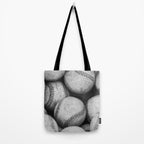 Baseballs Black & White Graphic Illustration Design Tote Bag Gallery Image 2