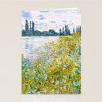 IÌle aux Fleurs near VeÌtheuil (1880) by Claude Monet Stationery Card Gallery Image 2