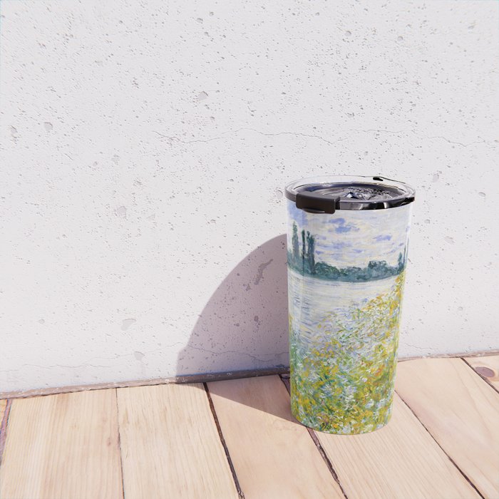 IÌle aux Fleurs near VeÌtheuil (1880) by Claude Monet Travel Mug Gallery Image 4