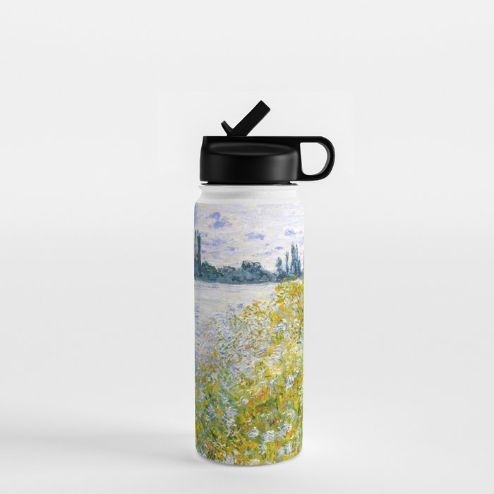 IÌle aux Fleurs near VeÌtheuil (1880) by Claude Monet Water Bottle Gallery Image 1