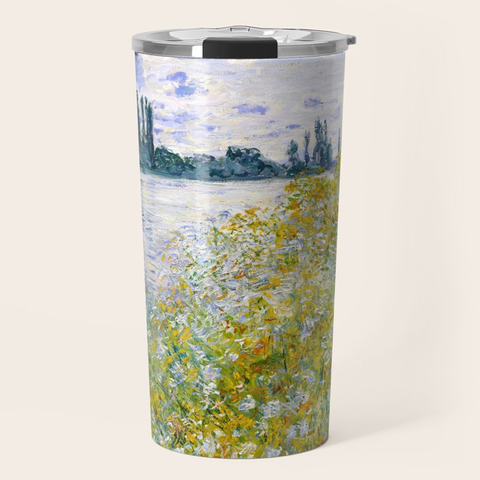 IÌle aux Fleurs near VeÌtheuil (1880) by Claude Monet Travel Mug Gallery Image 1