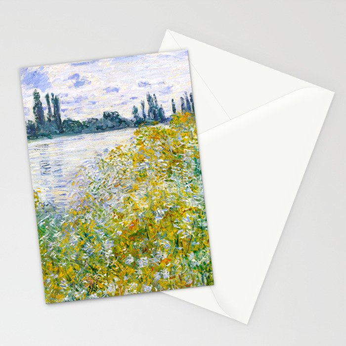 IÌle aux Fleurs near VeÌtheuil (1880) by Claude Monet Stationery Card Gallery Image 2