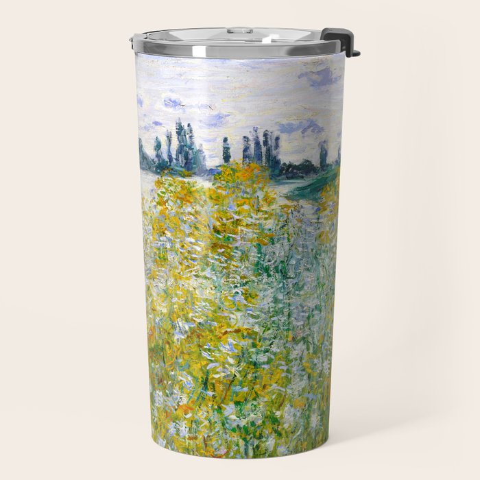 IÌle aux Fleurs near VeÌtheuil (1880) by Claude Monet Travel Mug Gallery Image 2