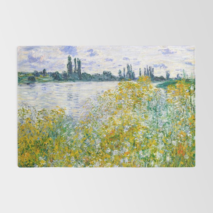 IÌle aux Fleurs near VeÌtheuil (1880) by Claude Monet Rug Gallery Image 2