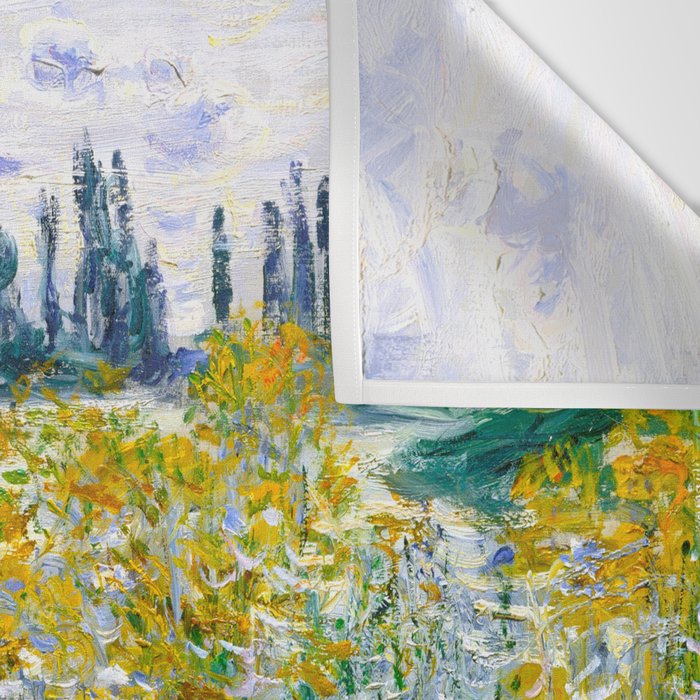 IÌle aux Fleurs near VeÌtheuil (1880) by Claude Monet Wall Tapestry Gallery Image 3