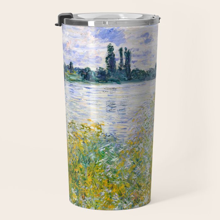 IÌle aux Fleurs near VeÌtheuil (1880) by Claude Monet Travel Mug Gallery Image 3