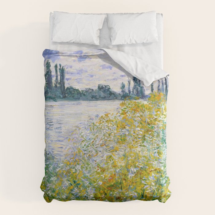 IÌle aux Fleurs near VeÌtheuil (1880) by Claude Monet Duvet Cover Gallery Image 6