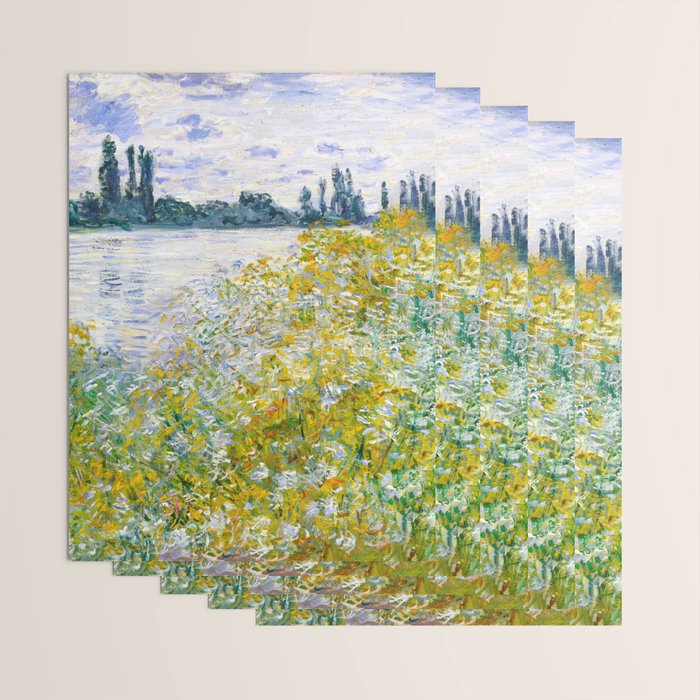 IÌle aux Fleurs near VeÌtheuil (1880) by Claude Monet Wrapping Paper Gallery Image 3