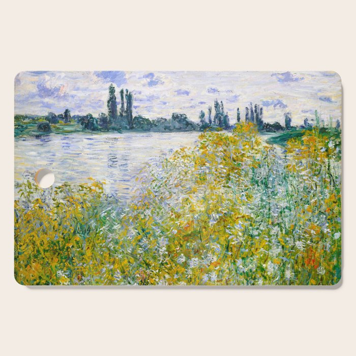 IÌle aux Fleurs near VeÌtheuil (1880) by Claude Monet Cutting Board Gallery Image 1