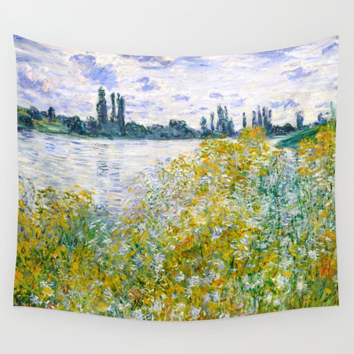 IÌle aux Fleurs near VeÌtheuil (1880) by Claude Monet Wall Tapestry Gallery Image 4