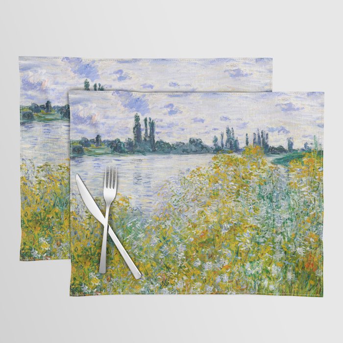 IÌle aux Fleurs near VeÌtheuil (1880) by Claude Monet Placemat Gallery Image 1