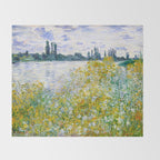 IÌle aux Fleurs near VeÌtheuil (1880) by Claude Monet Throw Blanket Gallery Image 2