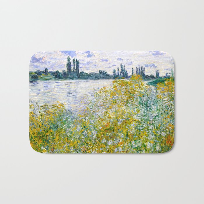 IÌle aux Fleurs near VeÌtheuil (1880) by Claude Monet Bath Mat Gallery Image 1