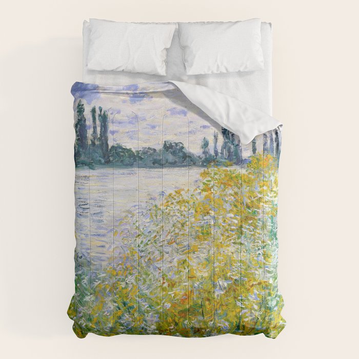 IÌle aux Fleurs near VeÌtheuil (1880) by Claude Monet Comforter Gallery Image 1