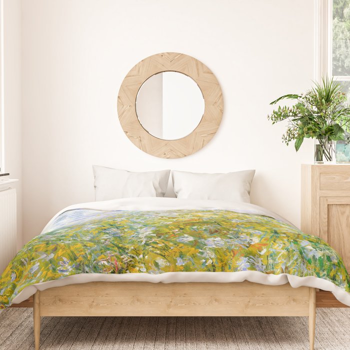 IÌle aux Fleurs near VeÌtheuil (1880) by Claude Monet Duvet Cover Gallery Image 3
