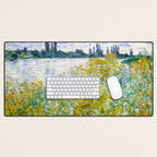 IÌle aux Fleurs near VeÌtheuil (1880) by Claude Monet Desk Mat Gallery Image 1