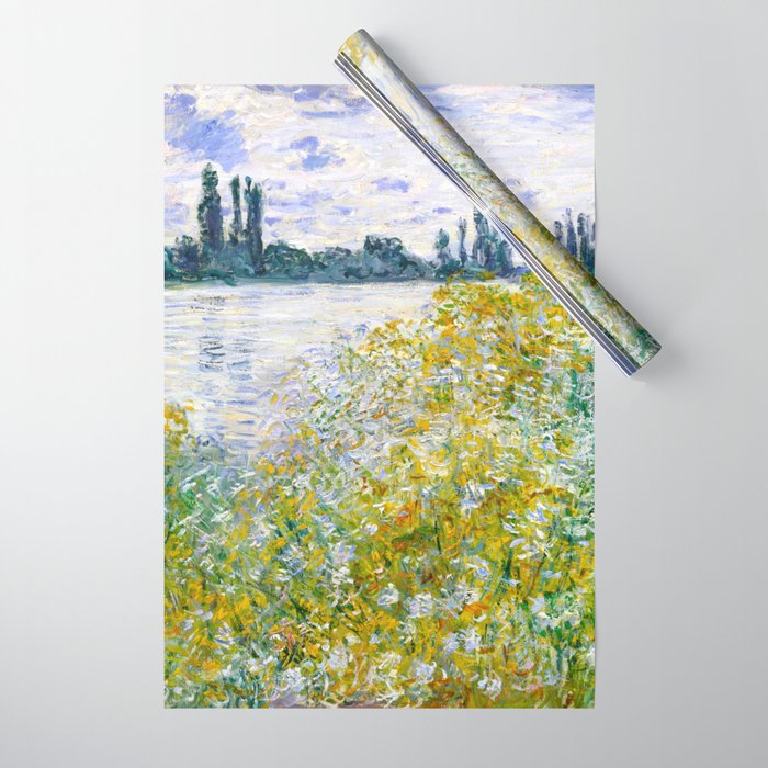 IÌle aux Fleurs near VeÌtheuil (1880) by Claude Monet Wrapping Paper Gallery Image 1