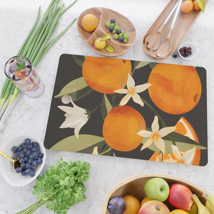 Oranges Botanical Art 1 Cutting Board Gallery Image 2