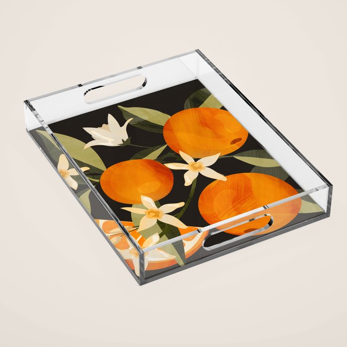 Oranges Botanical Art 1 Acrylic Tray Gallery Image 1