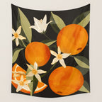 Oranges Botanical Art 1 Wall Tapestry Gallery Image 4