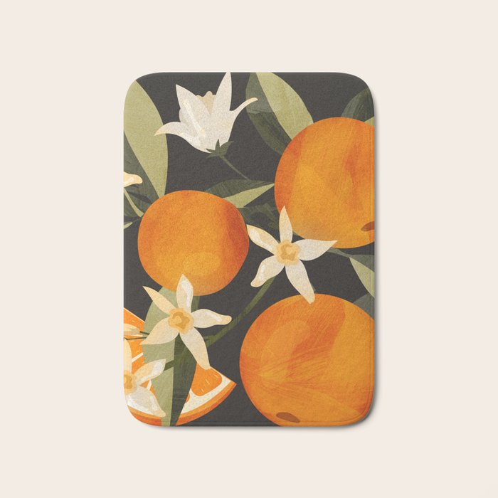 Oranges Botanical Art 1 Bath Mat Gallery Image 1