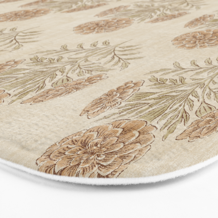 Marigold - faded terracotta and olive Bath Mat Gallery Image 3