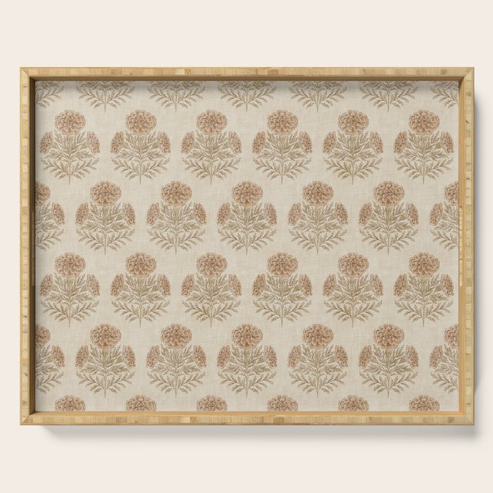 Marigold - faded terracotta and olive Serving Tray Gallery Image 1