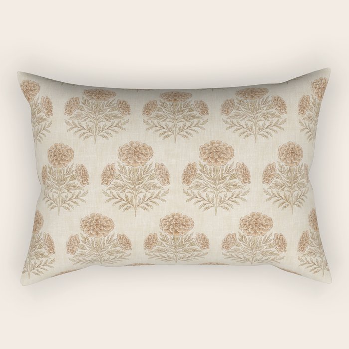 Marigold - faded terracotta and olive Rectangular Pillow Gallery Image 2