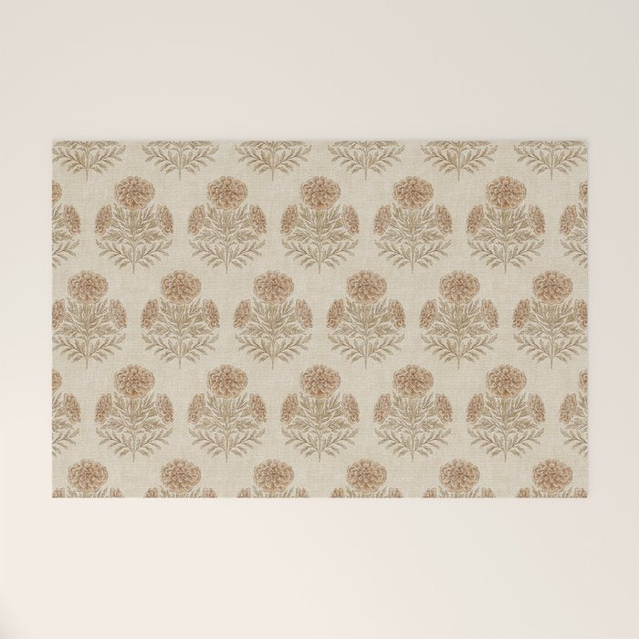Marigold - faded terracotta and olive Welcome Mat Gallery Image 1