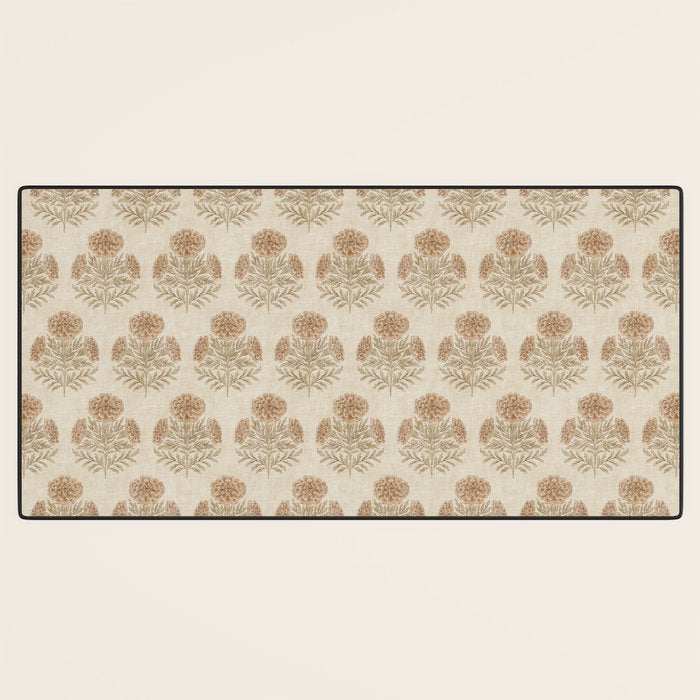 Marigold - faded terracotta and olive Desk Mat Gallery Image 3