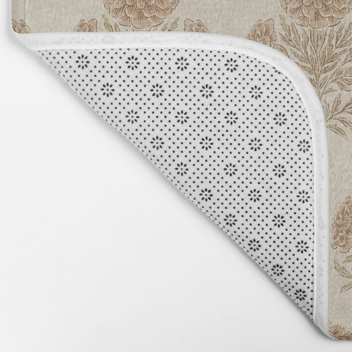 Marigold - faded terracotta and olive Bath Mat Gallery Image 2