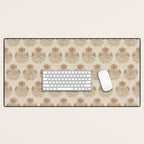 Marigold - faded terracotta and olive Desk Mat Gallery Image 1