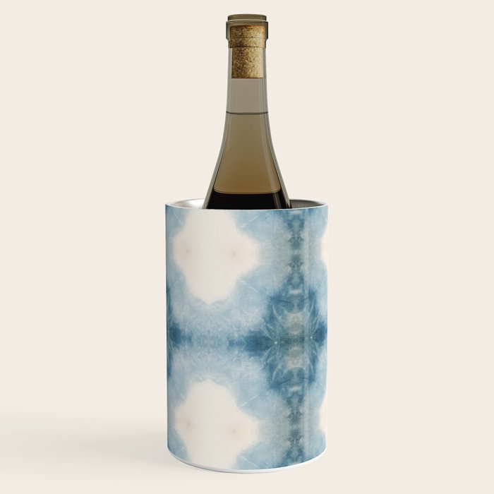 Shades of Light Blue Shibori Wine Chiller Gallery Image 2