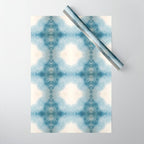 Shades of Light Blue Shibori Wrapping Paper Gallery Image 1