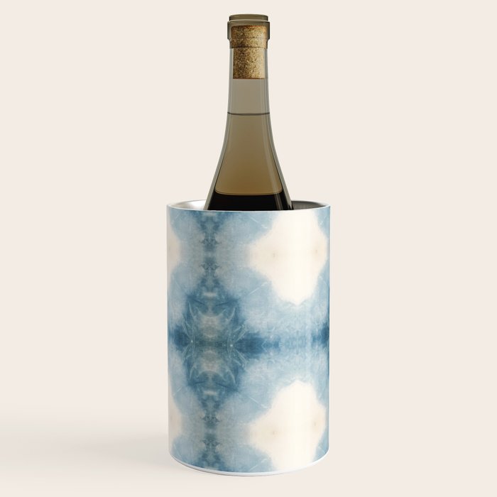 Shades of Light Blue Shibori Wine Chiller Gallery Image 3