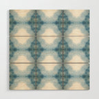 Shades of Light Blue Shibori Wood Wall Art Gallery Image 1