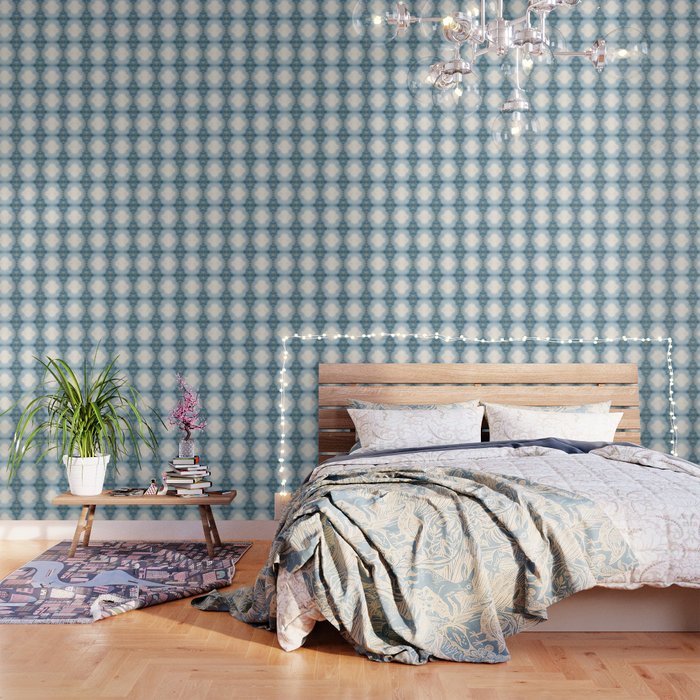 Shades of Light Blue Shibori Wallpaper Gallery Image 1