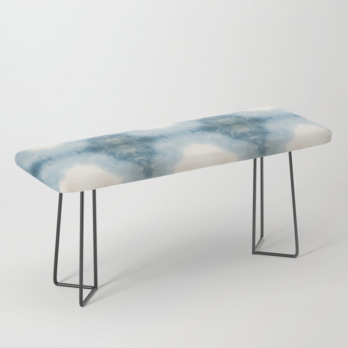 Shades of Light Blue Shibori Bench Gallery Image 1