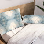 Shades of Light Blue Shibori Pillow Sham Gallery Image 2