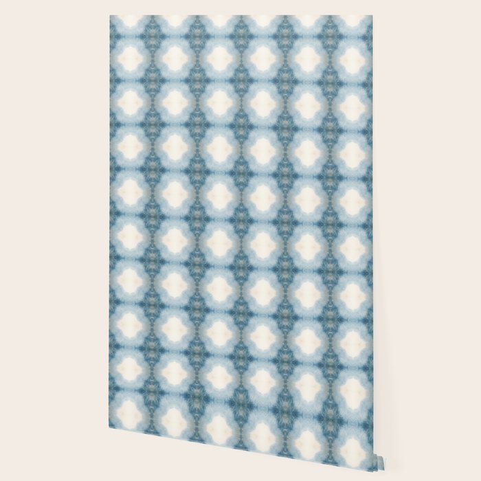 Shades of Light Blue Shibori Wallpaper Gallery Image 2