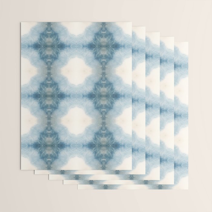 Shades of Light Blue Shibori Wrapping Paper Gallery Image 3