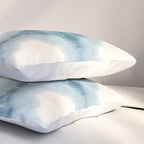 Shades of Light Blue Shibori Pillow Sham Gallery Image 3