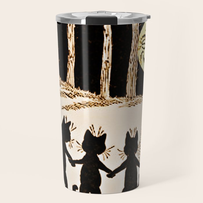 Louis Wain Black Cats & A Full Moon Travel Mug Gallery Image 1