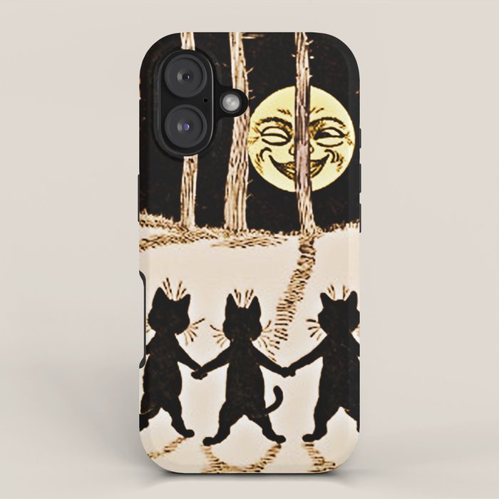 Louis Wain Black Cats & A Full Moon iPhone Case Gallery Image 1